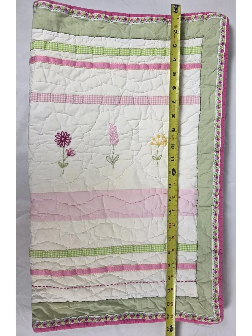 Pottery Barn Kids Flower Power Embroidered Quilted Pillow Shams Set Of 2...